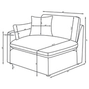 Hobson Upholstered LAF Chair Charcoal - 551458LAF