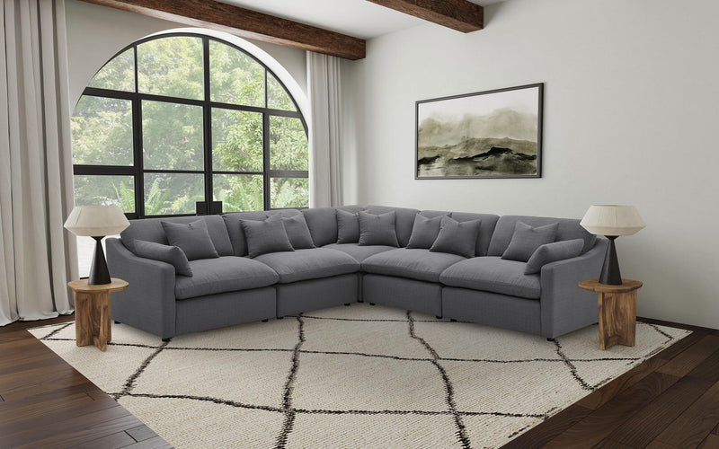 Hobson Upholstered RAF Chair Charcoal - 551458RAF