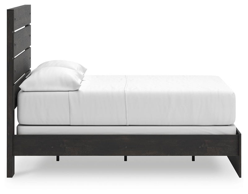 Hollivern Dark Gray Full Panel Bed - PCB2108B12