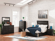 Hollivern Dark Gray Full Panel Storage Bed - PCB2108B15