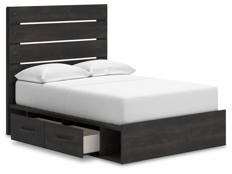 Hollivern Dark Gray Full Panel Storage Bed - PCB2108B15