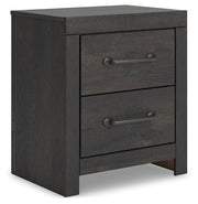 Hollivern Dark Gray Queen Panel Bed, Dresser, Mirror and Nightstand - PCB2108B25