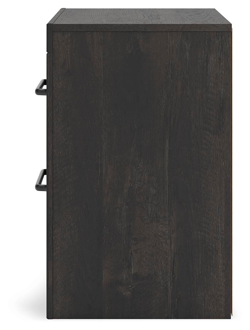 Hollivern Dark Gray Queen Panel Bed, Dresser, Mirror and Nightstand - PCB2108B25