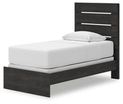 Hollivern Dark Gray Twin Panel Bed - PCB2108B11