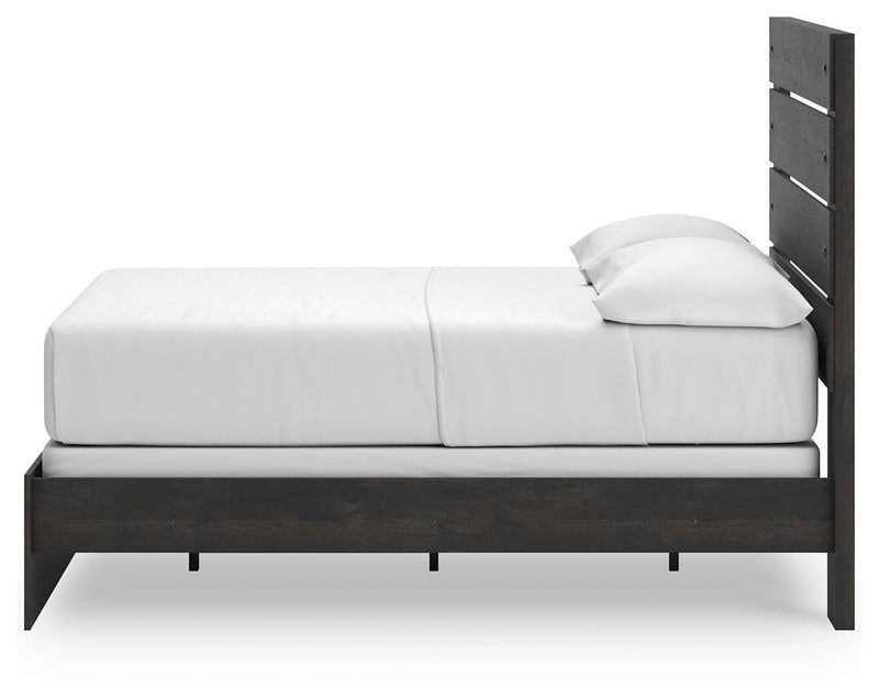 Hollivern Full Panel Bed, Dresser and Nightstand in Dark Gray - PKG021605