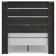 Hollivern Full Panel Bed, Dresser, Mirror and 2 Nightstands in Dark Gray - PKG021596
