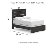 Hollivern Full Panel Bed, Dresser, Mirror, Chest and Nightstand in Dark Gray - PKG021603