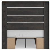 Hollivern Full Panel Bed with Storage, Dresser and Nightstand in Dark Gray - PKG021653