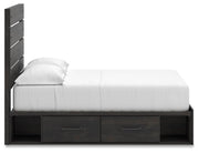 Hollivern Full Panel Storage Bed and Dresser in Dark Gray - PKG021636