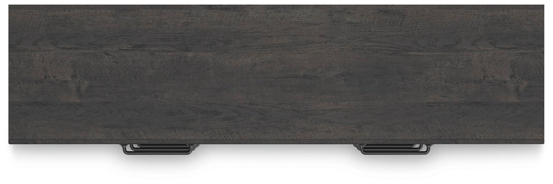 Hollivern Full Panel Storage Bed and Dresser in Dark Gray - PKG021636