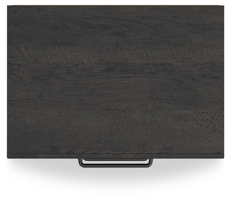 Hollivern Full Panel Storage Bed, Dresser and Nightstand in Dark Gray - PKG021637