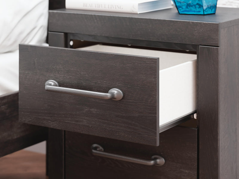Hollivern Full Panel Storage Bed, Dresser and Nightstand in Dark Gray - PKG021637