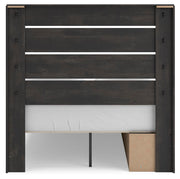 Hollivern Full Panel Storage Bed, Dresser, Mirror and Chest in Dark Gray - PKG021634