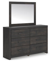 Hollivern Full Panel Storage Bed, Dresser, Mirror and Chest in Dark Gray - PKG021634