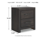 Hollivern Full Panel Storage Bed, Dresser, Mirror and Nightstand in Dark Gray - PKG021633