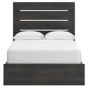 Hollivern Full Panel Storage Bed, Dresser, Mirror and Nightstand in Dark Gray - PKG021633