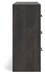 Hollivern King Panel Bed and Dresser in Dark Gray - PKG021620