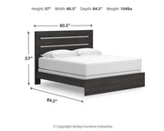 Hollivern King Panel Bed, Dresser and Nightstand in Dark Gray - PKG021621