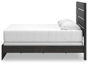 Hollivern King Panel Bed, Dresser, Mirror and 2 Nightstands in Dark Gray - PKG021615