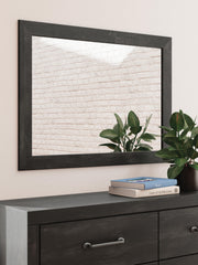 Hollivern King Panel Bed, Dresser, Mirror and 2 Nightstands in Dark Gray - PKG021615