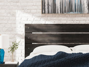 Hollivern King Panel Bed, Dresser, Mirror and 2 Nightstands in Dark Gray - PKG021615