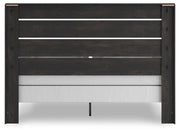 Hollivern King Panel Bed, Dresser, Mirror and Chest in Dark Gray - PKG021618