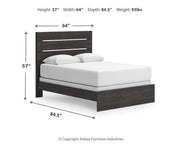 Hollivern Queen Panel Bed and Dresser in Dark Gray - PKG021612