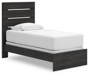 Hollivern Twin Panel Bed, Dresser and Nightstand in Dark Gray - PKG021594