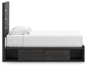 Hollivern Twin Panel Storage Bed and Dresser in Dark Gray - PKG021628
