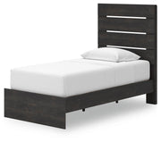 Hollivern Twin Panel Storage Bed and Dresser in Dark Gray - PKG021628