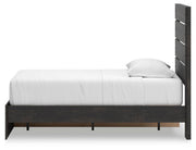 Hollivern Twin Panel Storage Bed, Dresser and Mirror in Dark Gray - PKG021622