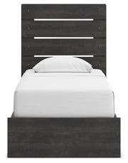 Hollivern Twin Panel Storage Bed, Dresser and Nightstand in Dark Gray - PKG021629