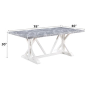 Hollyn Dining Table W/Engineered Stone Top - DN02159