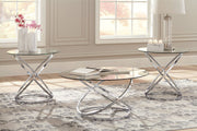 Hollynyx Chrome Finish Table (Set of 3) - DMV FurnitureOccasional Table Set