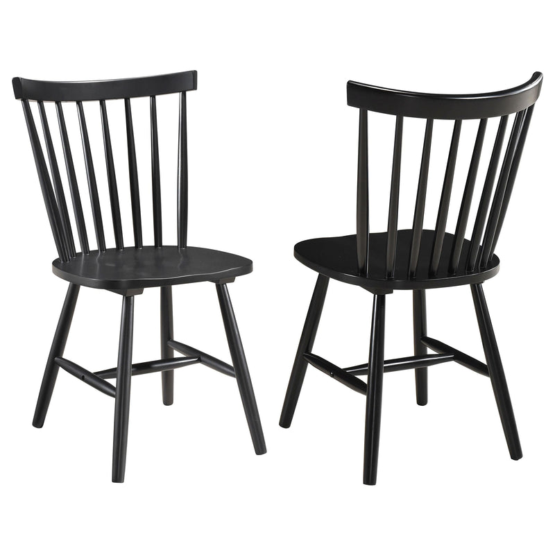 Hollyoak Windsor Wood Dining Side Chair Black (Set of 2) - 183042