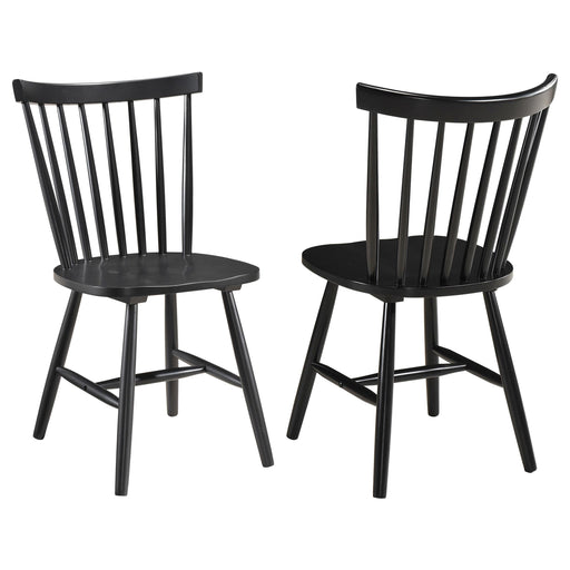 Hollyoak Windsor Wood Dining Side Chair Black (Set of 2) - 183042