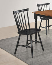 Hollyoak Windsor Wood Dining Side Chair Black (Set of 2) - 183042