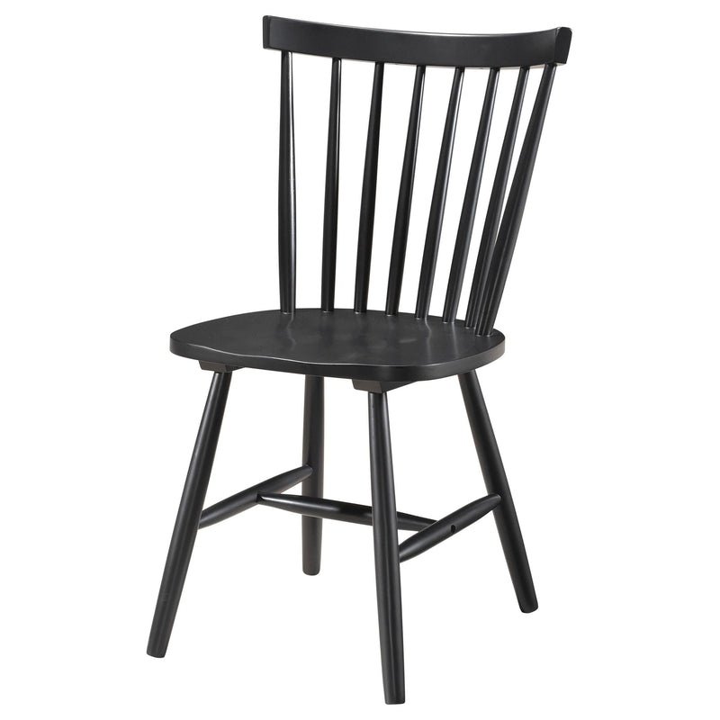 Hollyoak Windsor Wood Dining Side Chair Black (Set of 2) - 183042