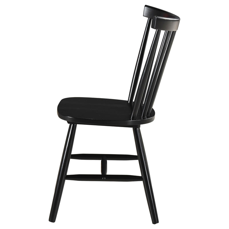 Hollyoak Windsor Wood Dining Side Chair Black (Set of 2) - 183042