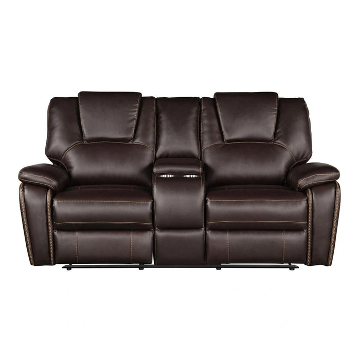 Hong Kong Power Reclining Living Room Set In Faux Leather