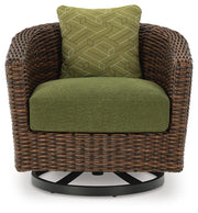 Horizon Hall Brown Outdoor Sofa, 2 Lounge Chairs, Ottoman and Coffee Table - P572P3