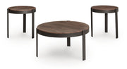 Horizon Hills Brown/Black Table (Set of 3) - T186-13