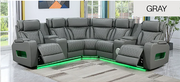 Houston Gray 3-pc Sectional - HOUSTON-GY-3-PC-SEC
