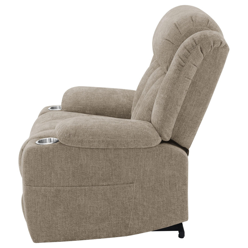 Houston Upholstered Power Lift Recliner Chair Camel - 602274P
