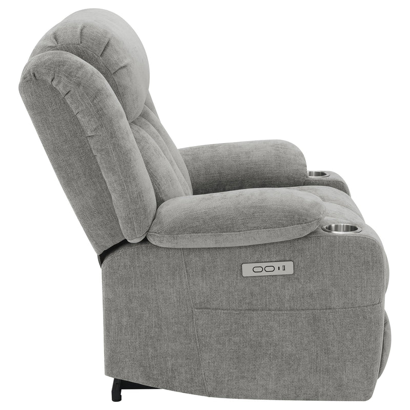 Houston Upholstered Power Lift Recliner Grey - 602284P