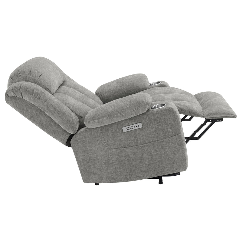 Houston Upholstered Power Lift Recliner Grey - 602284P