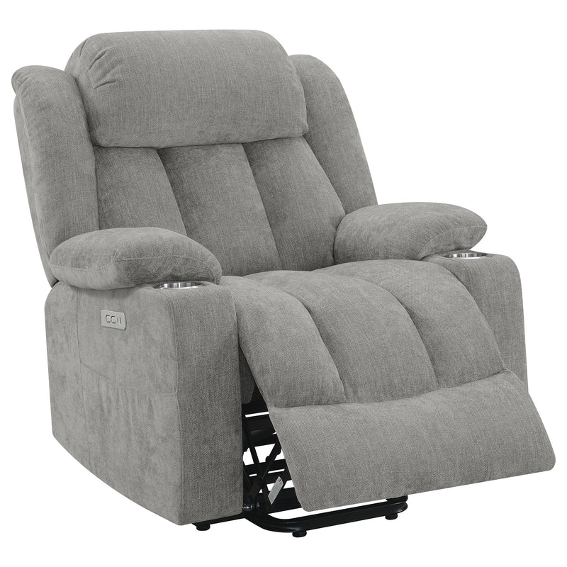 Houston Upholstered Power Lift Recliner Grey - 602284P