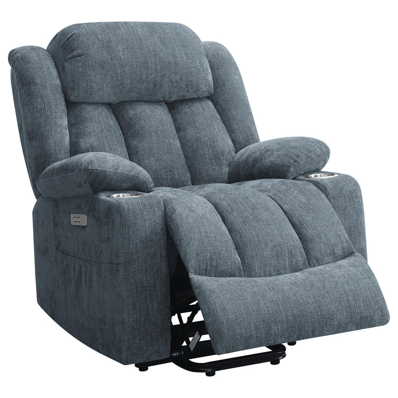 Houston Upholstered Power Lift Recliner Slate Blue - 602294P