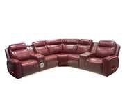 HP0426 Power 2 Reclining Sectional Red - 609630PP