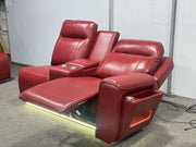 HP0426 Power 2 Reclining Sectional Red - 609630PP